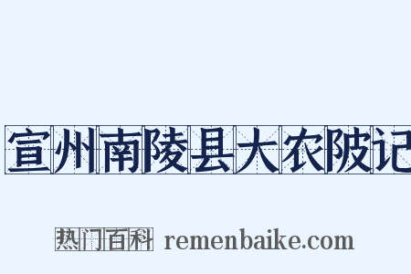 宣州南陵县大农陂记是什么意思的图片
